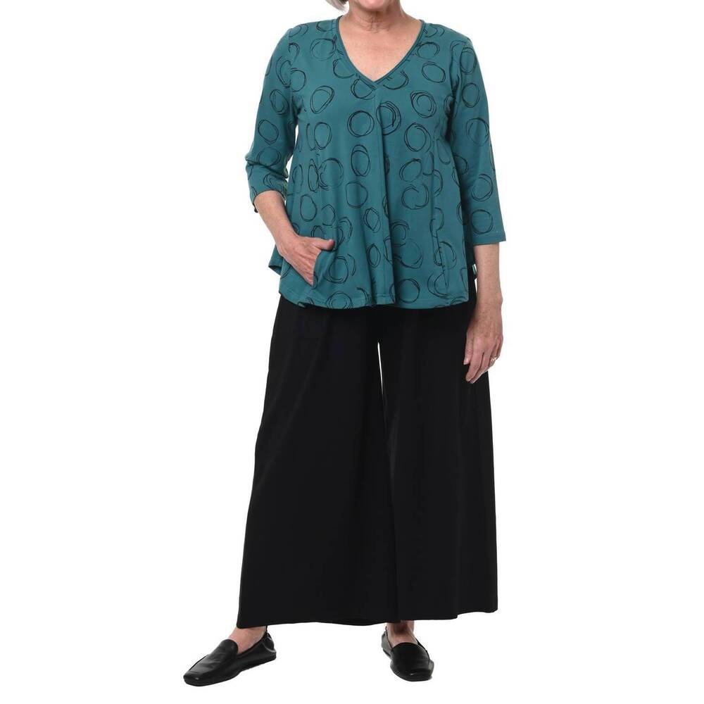 NEW TULIP CLOTHING willa pullover in teal orbit